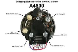 Alternator for OMC Marine Volvo Penta Mercruiser 2.3L 3.0L 3.2L 4.3L 5.0L 65A