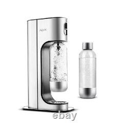 Aqvia Exclusive Sparkling Water Machine with Extra Bottle, Steel