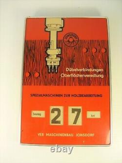 GDR advertising turning calendar VEB mechanical engineering Jonsdorf
