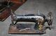 Industrial Sewing Machine + Wood Plate Singer 31 15 Antique Old Rubbish. Decorative Top