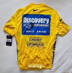 Lance Armstrong Yellow Podium Jersey 2005 Discovery Channel Size S Nike New