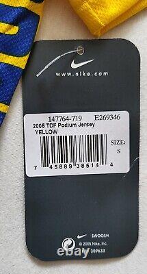 Lance Armstrong Yellow Podium Jersey 2005 Discovery Channel Size S Nike New
