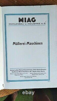 MIAG milling machines, miller's manual, Braunschweig 1930/36