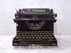 MxZNr8 Antique Titania Berlin No. 3 Design Typewriter Vintage circa 1900