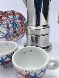 VIGANO KONTESSA MACHINE 2 Cups ILLY COLLECTION ROSENQUIST 1996 Espresso Set